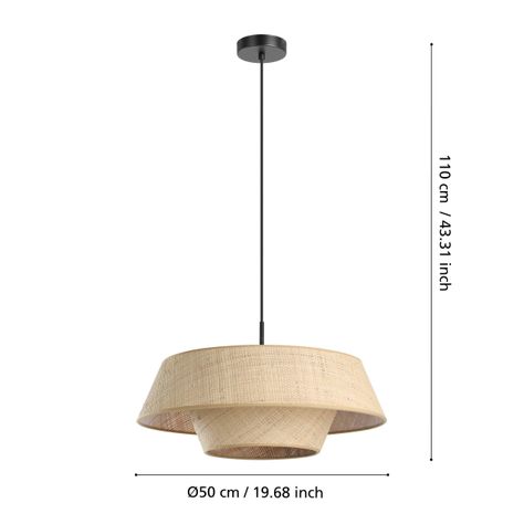 Lampara Colgante Marford Acero Beige E27 1X60W IP20 Cod44096-3