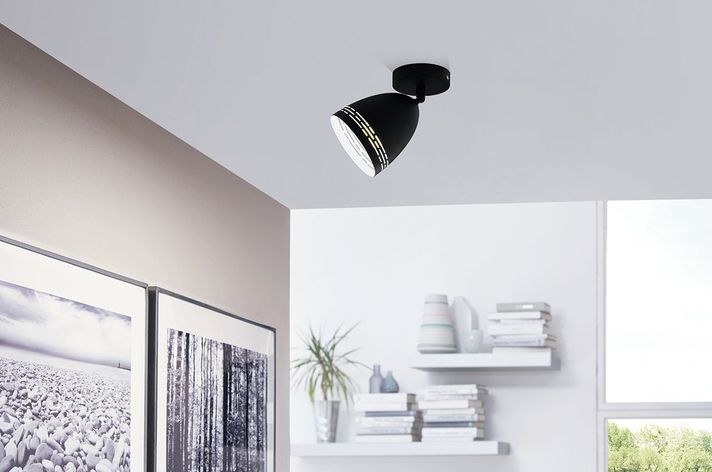  LAMPARA FOCO SABATELLA ACERO NEGRO  DM120 1X28W COD.98167-1