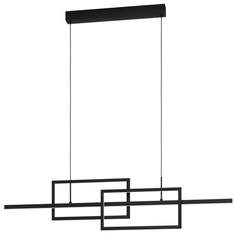Lámpara Colgante Puebla Negro LED 28W COD.39797-0
