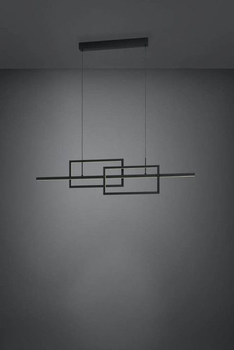 Lámpara Colgante Puebla Negro LED 28W COD.39797-1