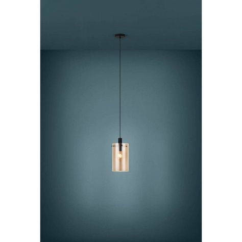 Lámpara Colgante Polverara E27 1X40W Negro Cod.39537-1