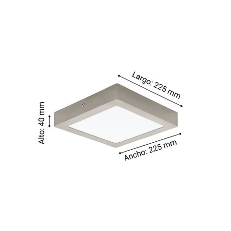 FUEVA 1 PANEL SP NIQUEL LC 225X225 16 47W LED 1700lm-1