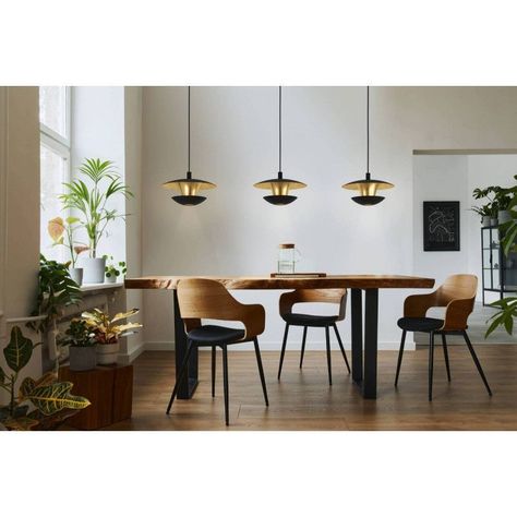 Lampara Colgante Niuvano Acero Oro GU10 incluye 3X5W IP20 Cod99663-1