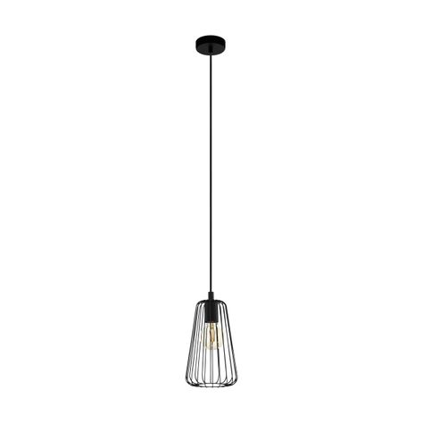 Lámpara Colgante Austell Acero Negro E27 IP20, 1X60W cod.205102-0