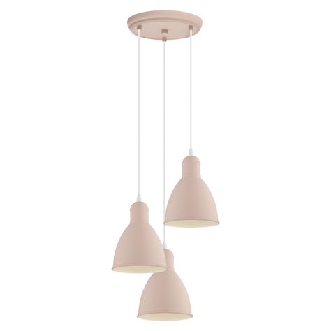 LAMPARA COLGANTE PRIDDY-P CASCADA ROSA PASTEL  3X60W COD49084-1