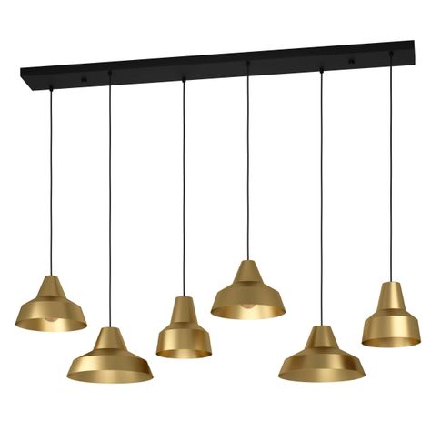LAMPARA COLGANTE SAVARNA ACERO NEGRO E27 6X40W IP20 COD390017-0