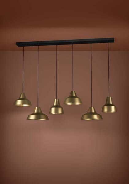 LAMPARA COLGANTE SAVARNA ACERO NEGRO E27 6X40W IP20 COD390017-1