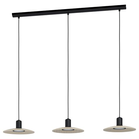 Lámpara Colgante Mayazes Acero Negro GU10 3X4,6W  IP20 cod.39912-0