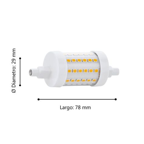 Ampolleta Acrílico Blanca Cálida  R7S 8W 950lm Cod110163-2