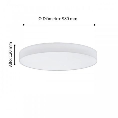 ROMAO 1 TECHO TELA BLANC CCT DM980 LC 80W 7800lm DIM-1