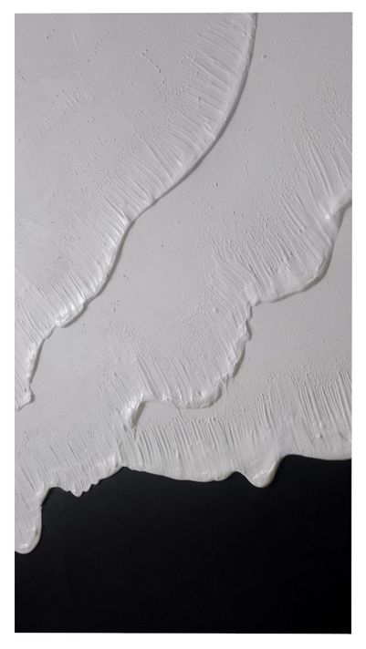 Cuadro decorativo Blanco y negro olas 90x70-1