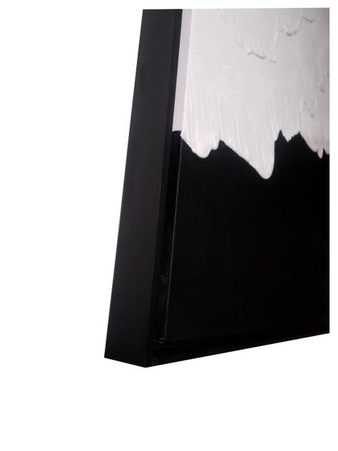 Cuadro decorativo Blanco y negro olas 90x70-2