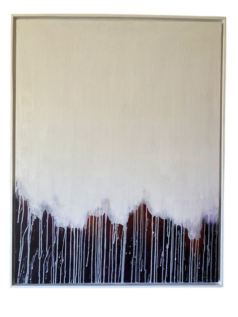Cuadro decorativo abstracto blanco 90x70-0