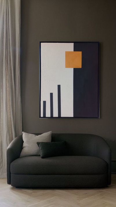 Cuadro decorativo, cuadrado dorado 90x70-4