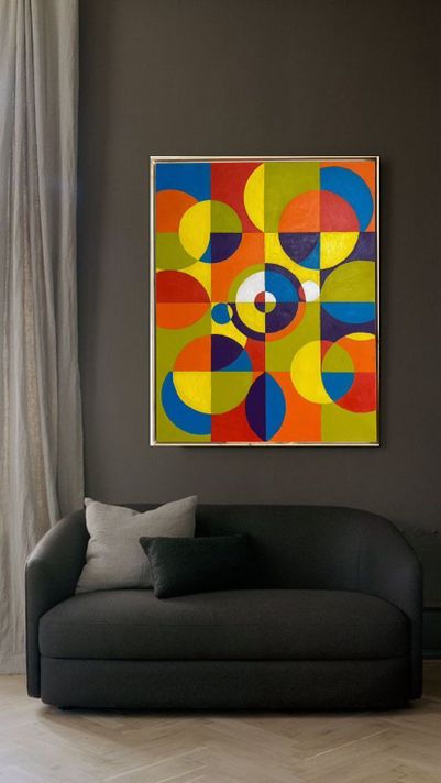 Cuadro decorativo de estilo arte cinético II 90x70-1