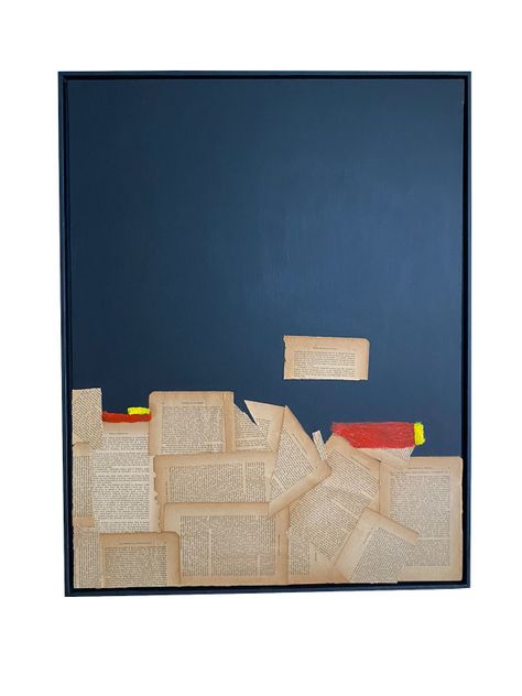 Cuadro decorativo collage negro 90x70-0