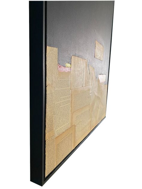 Cuadro decorativo collage negro 90x70-1