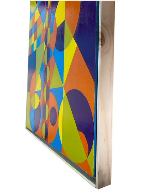 Cuadro decorativo de estilo arte cinético 90x70-2