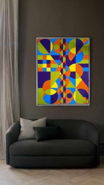 Cuadro decorativo de estilo arte cinético 90x70-5