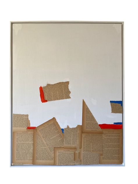 Cuadro decorativo collage blanco 90x70-0