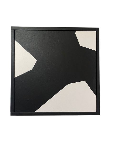 Cuadro decorativo, tríptico blanco y negro-3