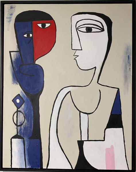 Cuadro decorativo cubista 90x70-0