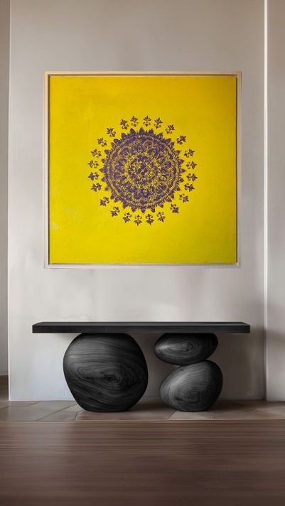 Mandala violeta, Cuadro decorativo  80x80-4