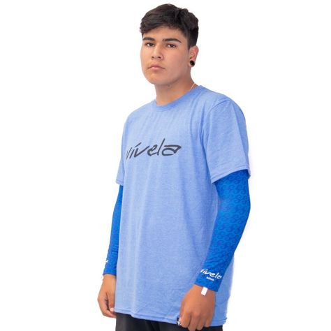 Polera Azul Vívela  LIFESTYLE Dos-3