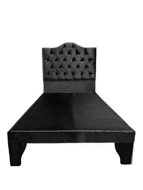 Cama 1 Plaza Ovalada Incluye Base y Respaldo Negro Flobal-0