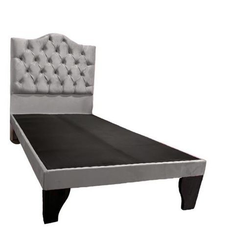 Cama 1 Plaza Ovalada Incluye Base y Respaldo Perla Flobal-1