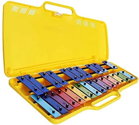 Metalofono 25 Notas Aluminio Ag-25n3 Case Amarillo-0