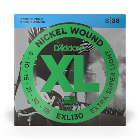 Cuerdas Para Guitarra Eléctrica Daddario EXL130, 08-38-0