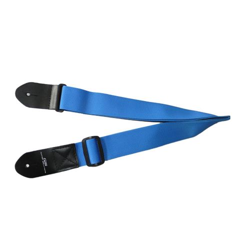 Correa Para Guitarra C/Punteras De Cuero GS01-CL Azul Guitar Solutions-0