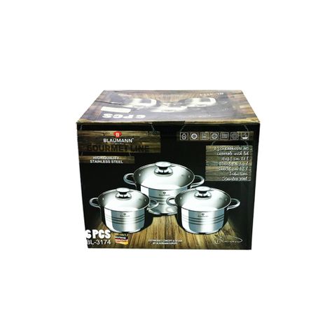 Baterias  linea Gourmet  6 piezas Acero Inoxc induccion-1