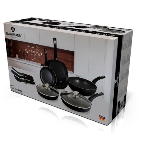 Set de sarten con tapa de vidrio y utensilios-1