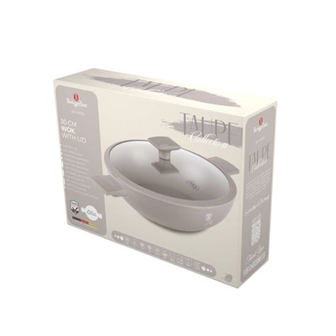 WOK CON TAPA 28 CM TAUPE COLLECTION ANTIADHERENTE  -1