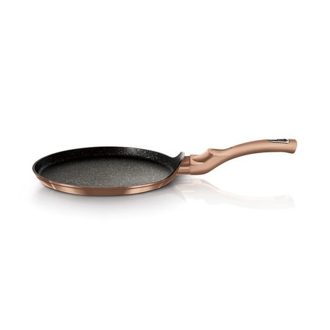 Sarten Panquequera 28 cm color Oro Rosa revestimiento Marmol-4