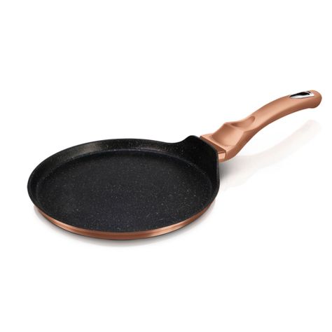 Sarten Panquequera 28 cm color Oro Rosa revestimiento Marmol-1