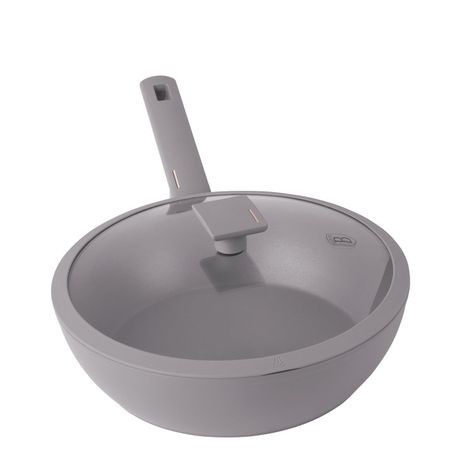 WOK CON TAPA 28 CM TAUPE COLLECTION ANTIADHERENTE  3,2 LTS-2