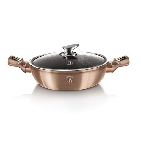 OLLA CON TAPA 2 PZS 28 CM METALLIC LINE ROSE GOLDEN EDITION ANTIADHERENTE-0
