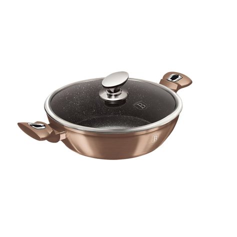 OLLA CON TAPA 2 PZS 28 CM METALLIC LINE ROSE GOLDEN EDITION ANTIADHERENTE-1