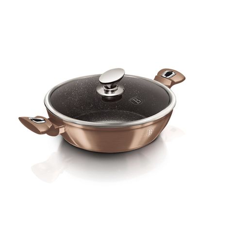OLLA CON TAPA 2 PZS 28 CM METALLIC LINE ROSE GOLDEN EDITION ANTIADHERENTE-2