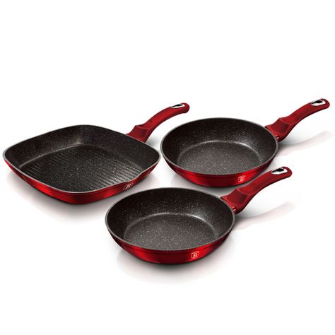 SET DE SARTEN 3 PCS BH-1289NF ROJO-1