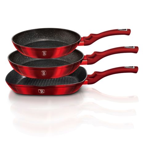 SET DE SARTEN 3 PCS BH-1289NF ROJO-2