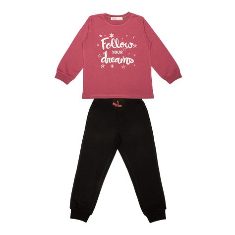 Pijama Niña Bubblegummers Barbara Coral-0