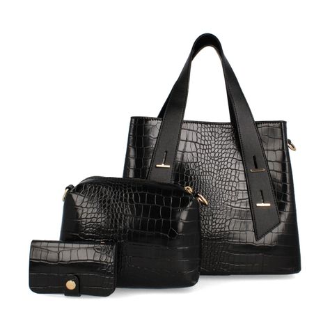 Cartera Mujer Bata 3X1 Negro-0