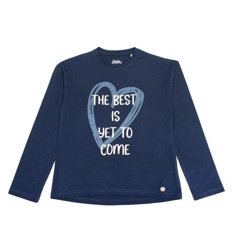 Polera Manga Larga Niña Bubblegummers Pia Azul-0