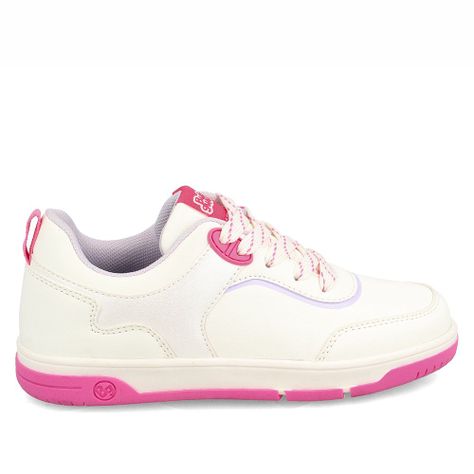 Zapatilla Niña Bubblegummers Ballou Junior Blanco-Rosado-4