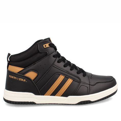 Zapatilla Hombre Con Caña North Star Hem Negro-4