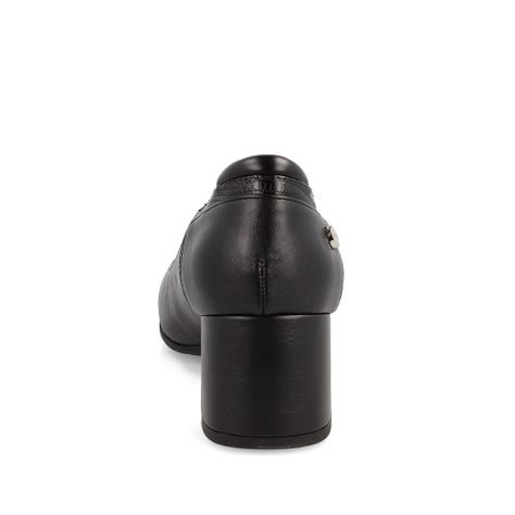 Zapato Taco Mujer Bata Comfit Floral Negro-2